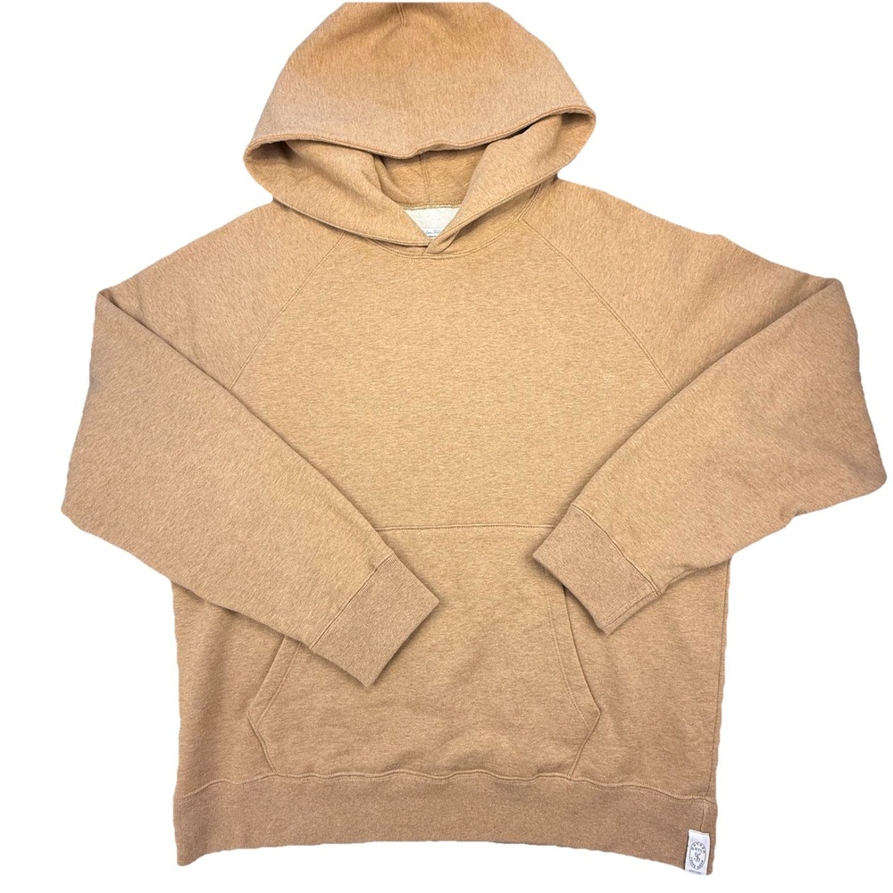 Todd Snyder Italian Fabric Tan Fleece Hoodie 85% Cotton/15% Camel Men's M #98689